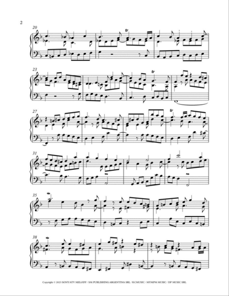 Shakira: Bzrp Music Sessions Vol. 53 Harpsichord scores gallery preview page 2