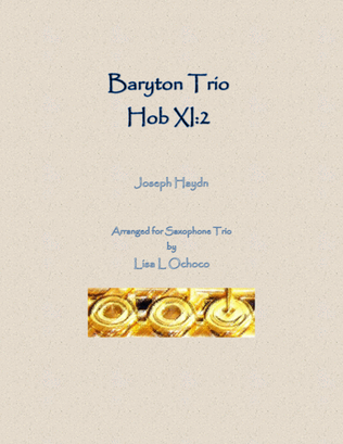 Book cover for Baryton Trio, Hob XI:2 for Saxophone Trio