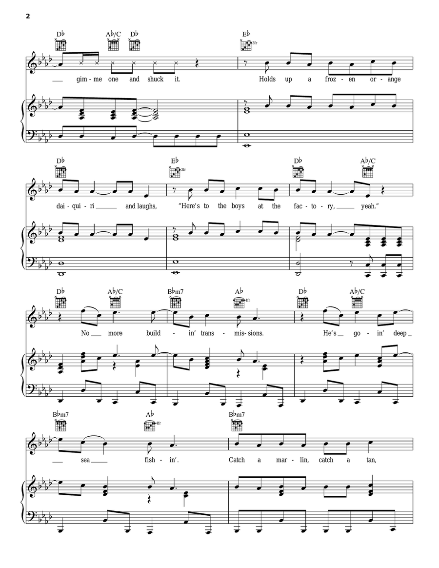 Coastal Piano, Vocal, Guitar scores gallery preview page 2