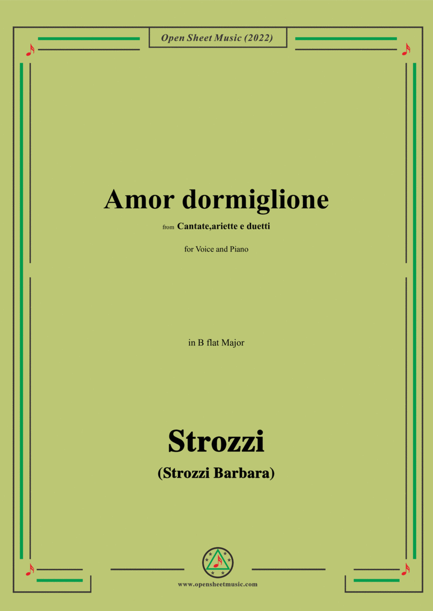 Strozzi-Amor dormiglione,from Cantate,ariette e duetti,in B flat Major