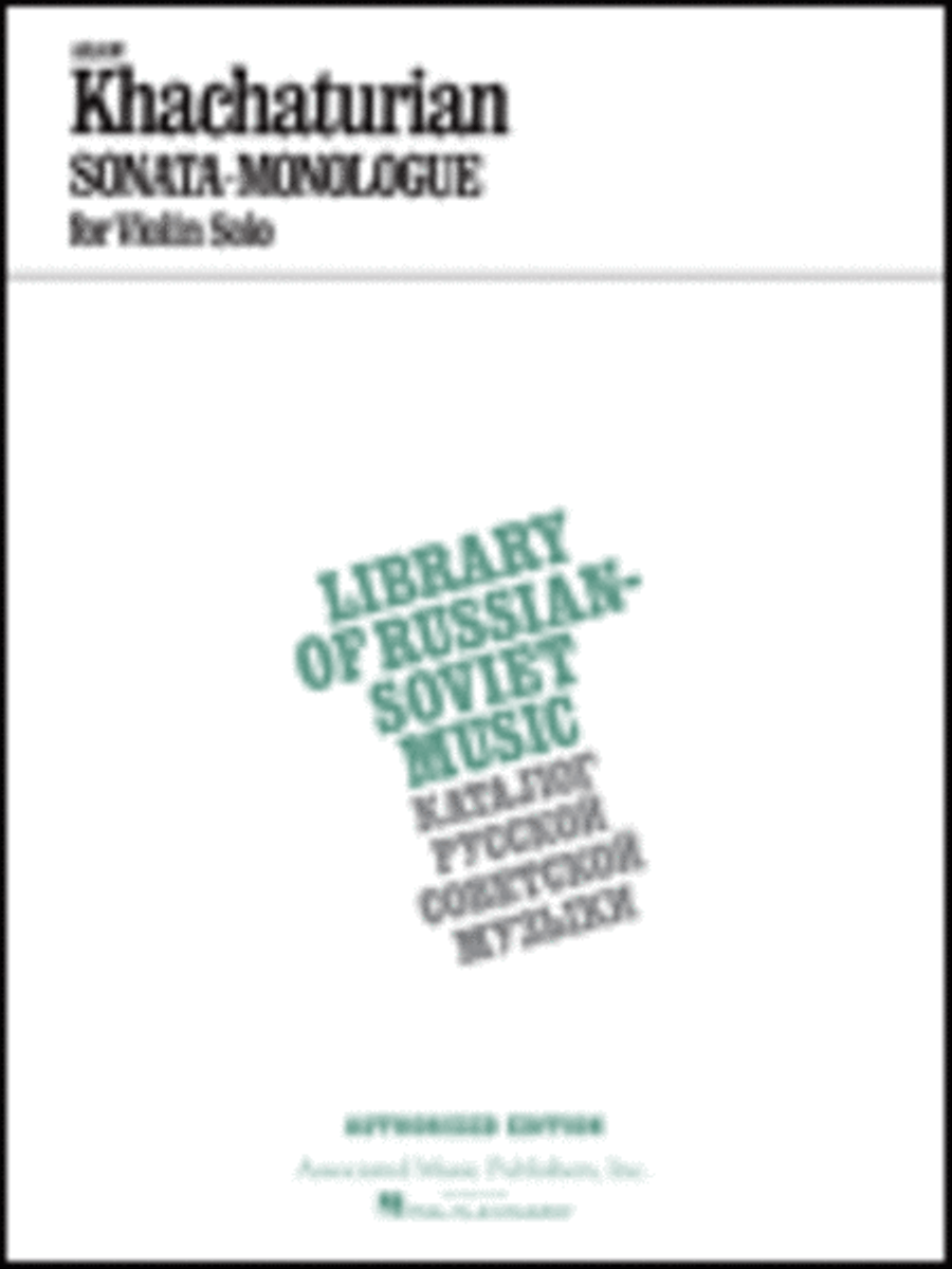 Sonata-Monologue Violin Solo scores gallery preview page 1