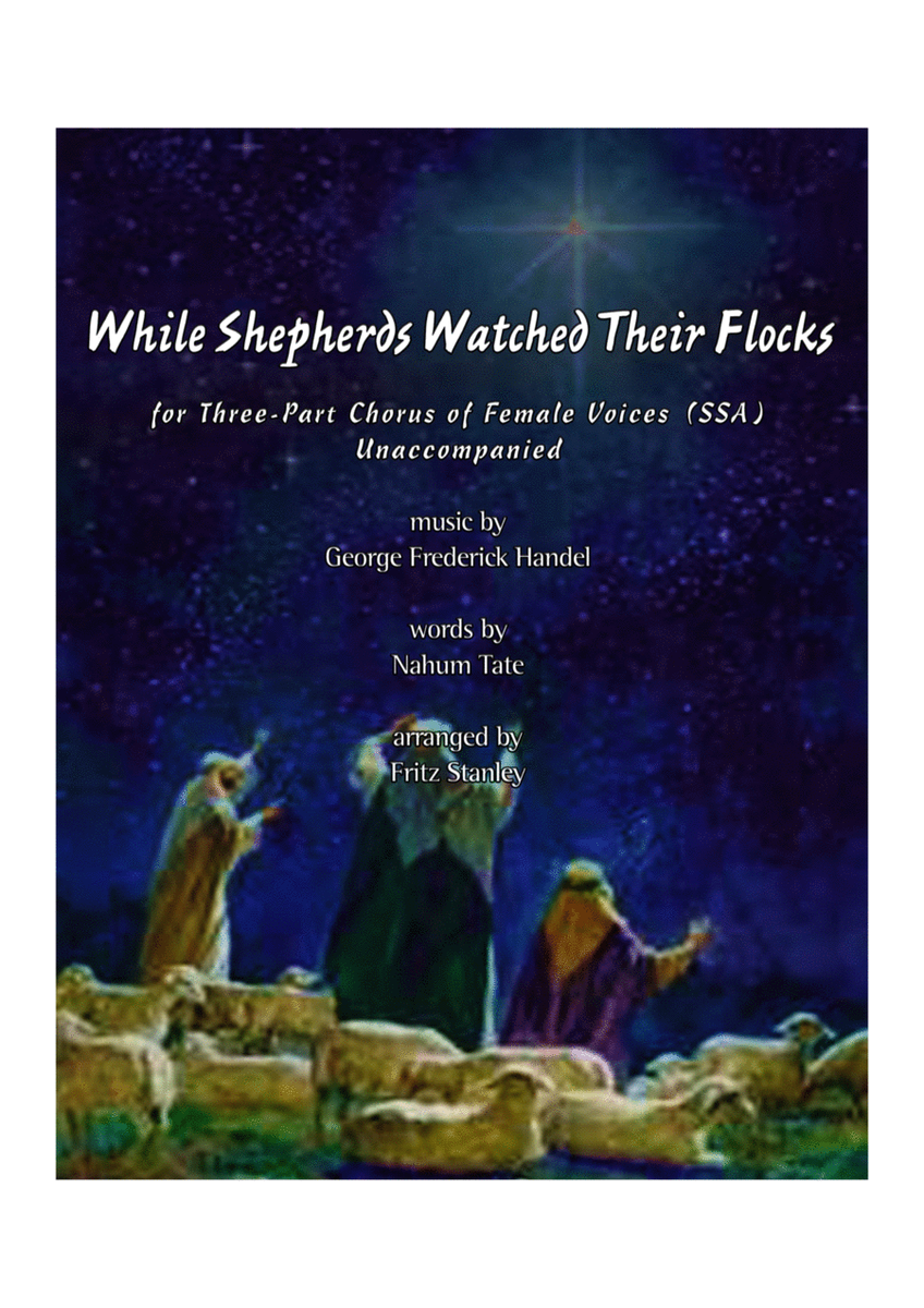 While Shepherds Watched Their Flocks - SSA A Cappella image number null