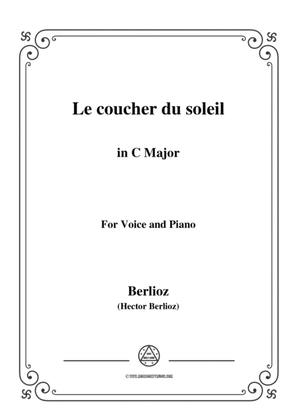 Berlioz-Le coucher du soleil in C Major,for voice and piano