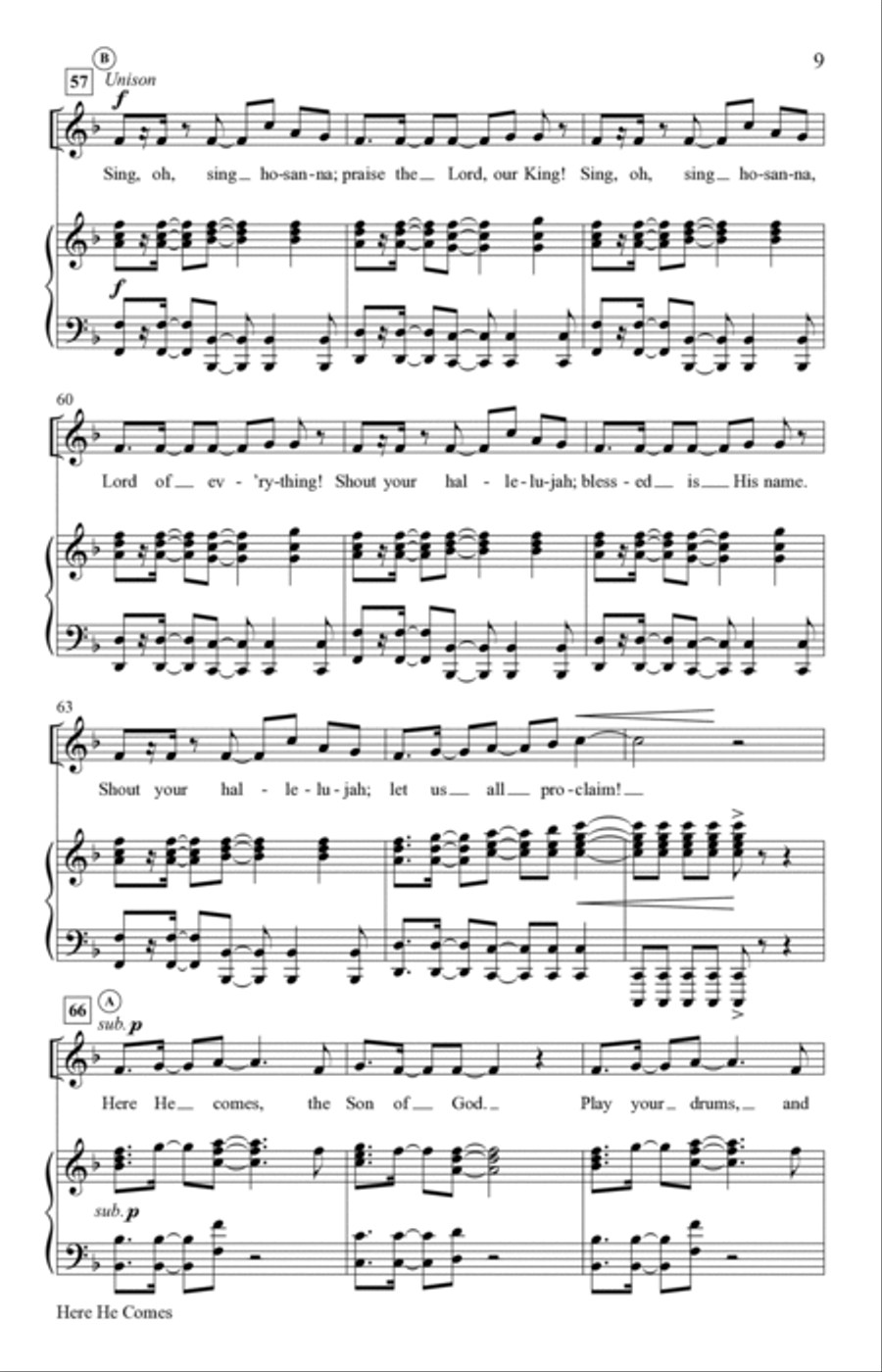 Here He Comes 3-Part scores gallery preview page 8
