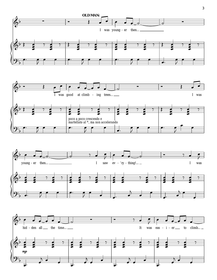 Someone In A Tree Piano, Vocal scores gallery preview page 3