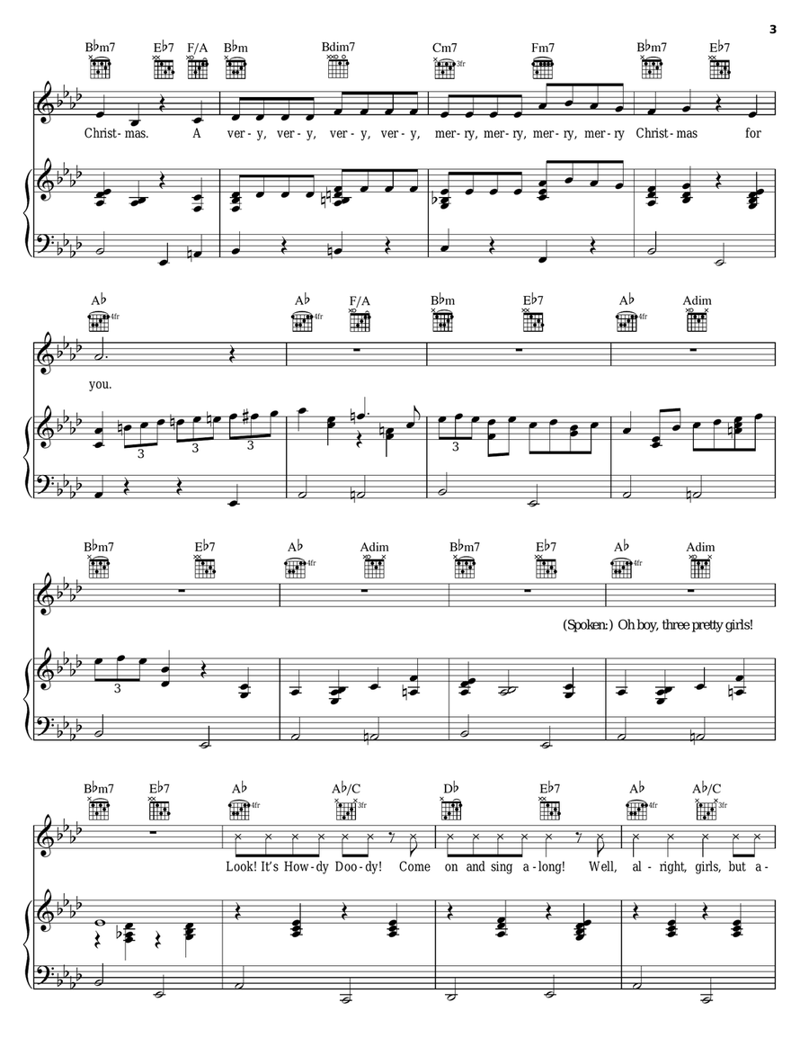 A Howdy Doody Christmas A Howdy Doody Christmas Piano, Vocal, Guitar scores gallery preview page 3
