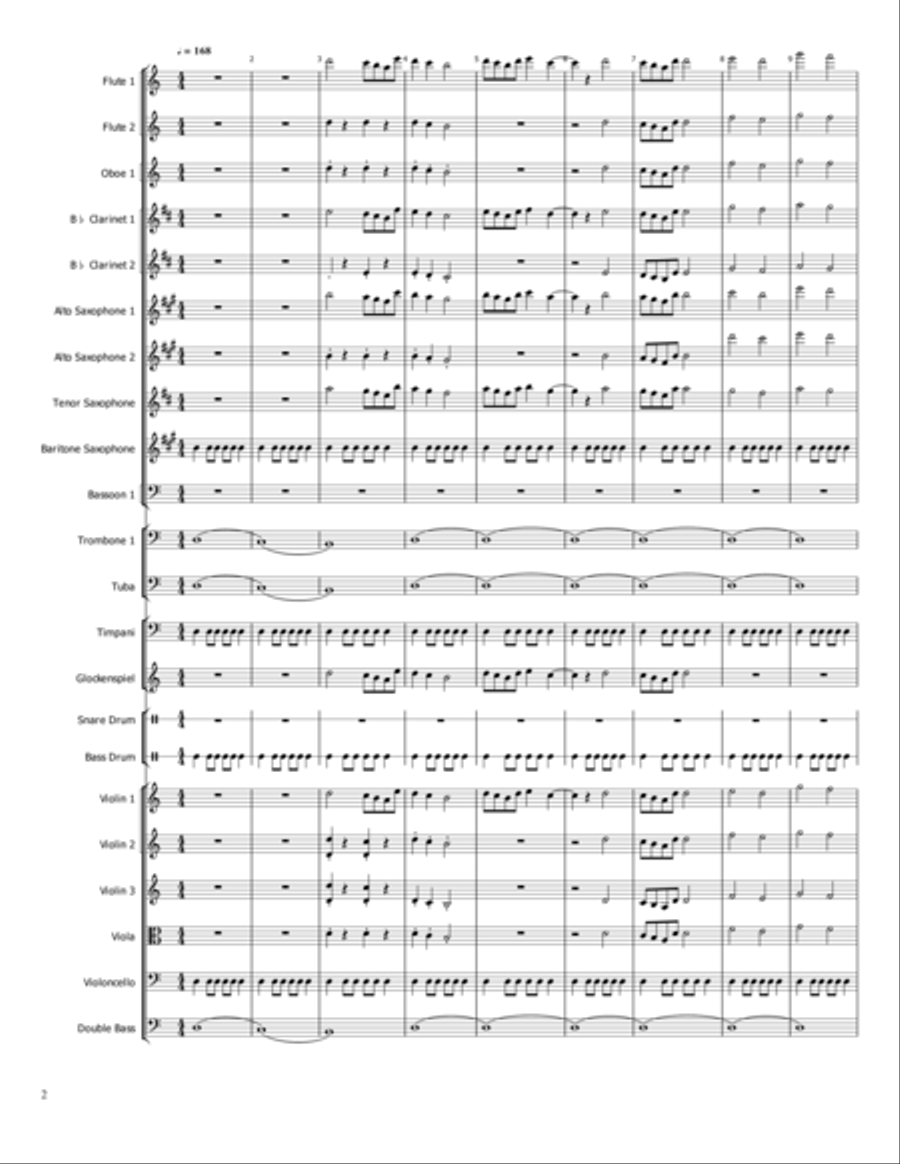 Dance of Fire Concert Band scores gallery preview page 2