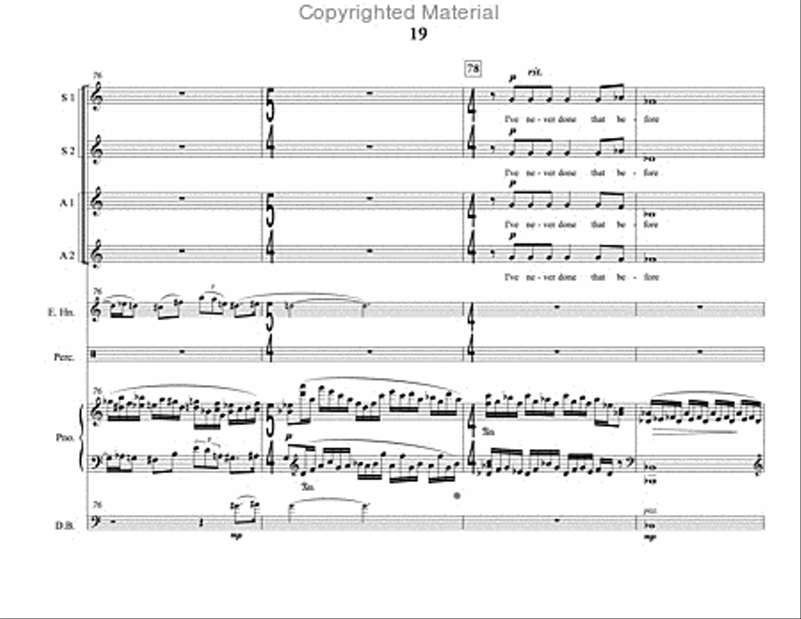 Song of Summer (choral score) SSAA scores gallery preview page 20