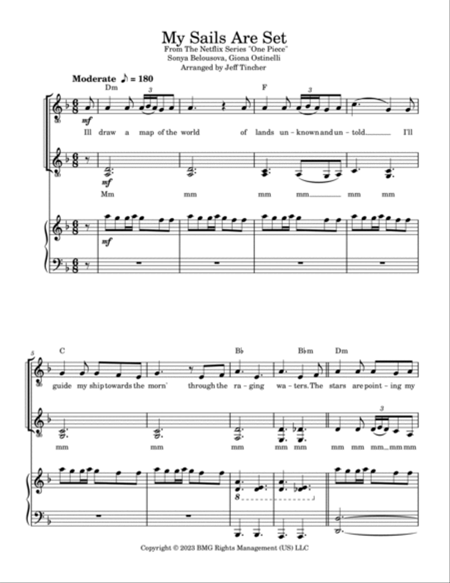 My Sails Are Set Piano, Vocal, Guitar scores gallery preview page 2