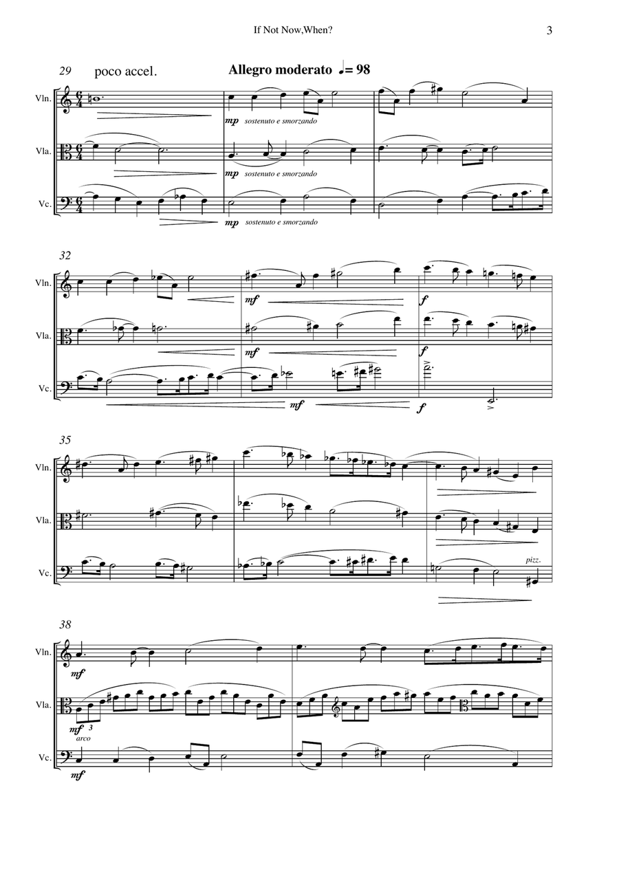 String Trio (for Violin, Viola and Violoncello) String Trio scores gallery preview page 3