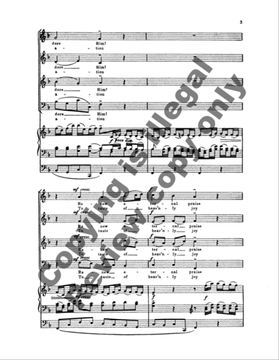 Ein ungefaerbt Gemuethe: God Is Our Hope and Strength 4-Part scores gallery preview page 4
