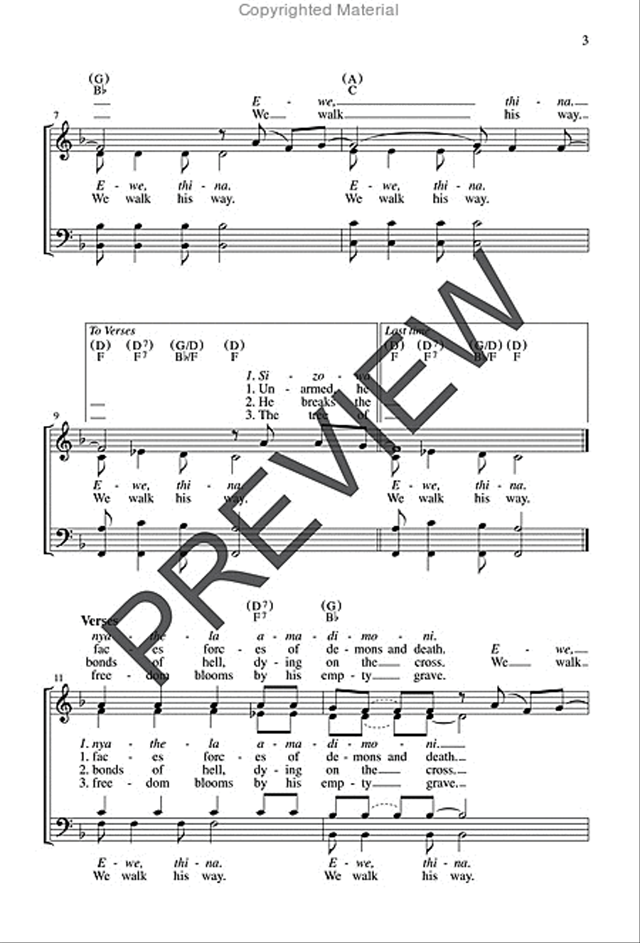 Two Songs of Hope and Healing from South Africa 4-Part scores gallery preview page 3