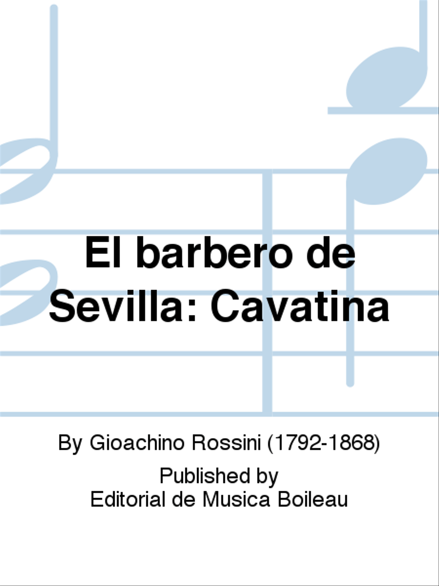 El barbero de Sevilla: Cavatina Piano Solo scores gallery preview page 1