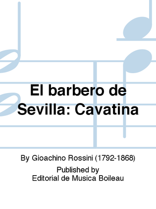 Book cover for El barbero de Sevilla: Cavatina