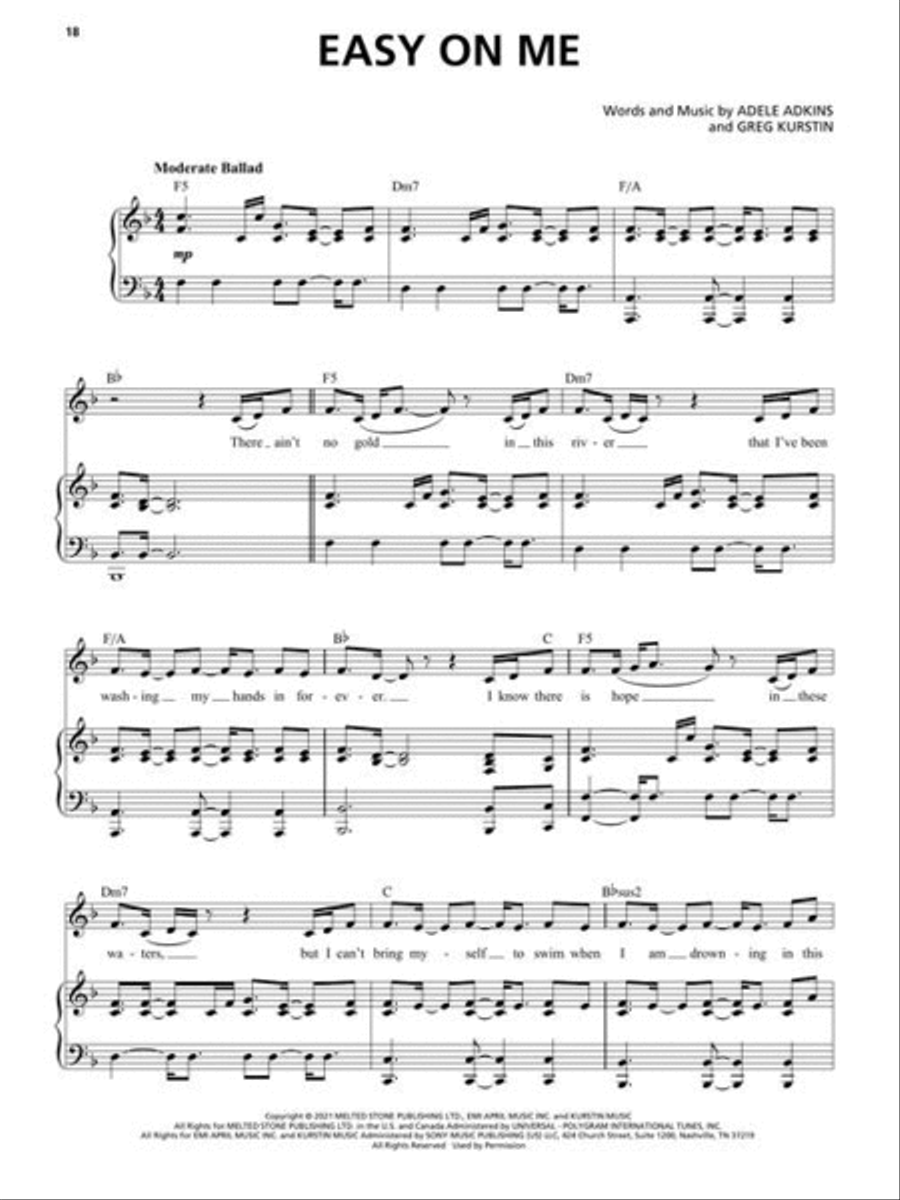 Adele – Original Keys for Singers – 2nd Edition Voice scores gallery preview page 6