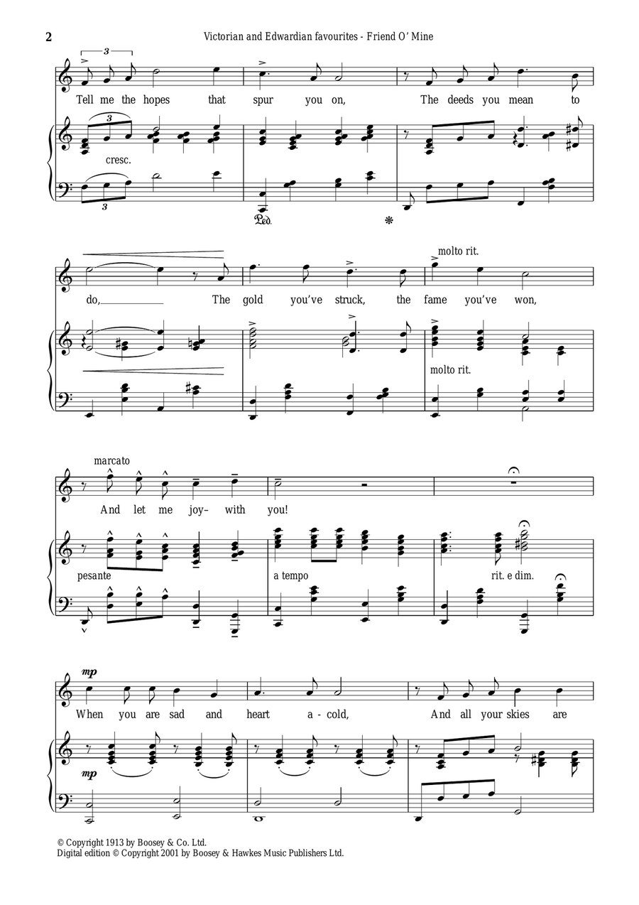 Friend O Mine Friend O Mine Piano, Vocal scores gallery preview page 2
