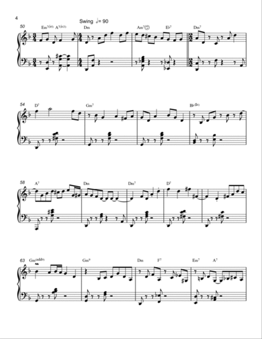 Besame Mucho Piano Solo scores gallery preview page 4