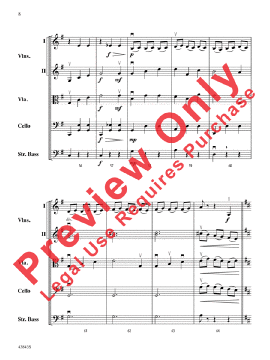 A River Rhapsody String Orchestra scores gallery preview page 9