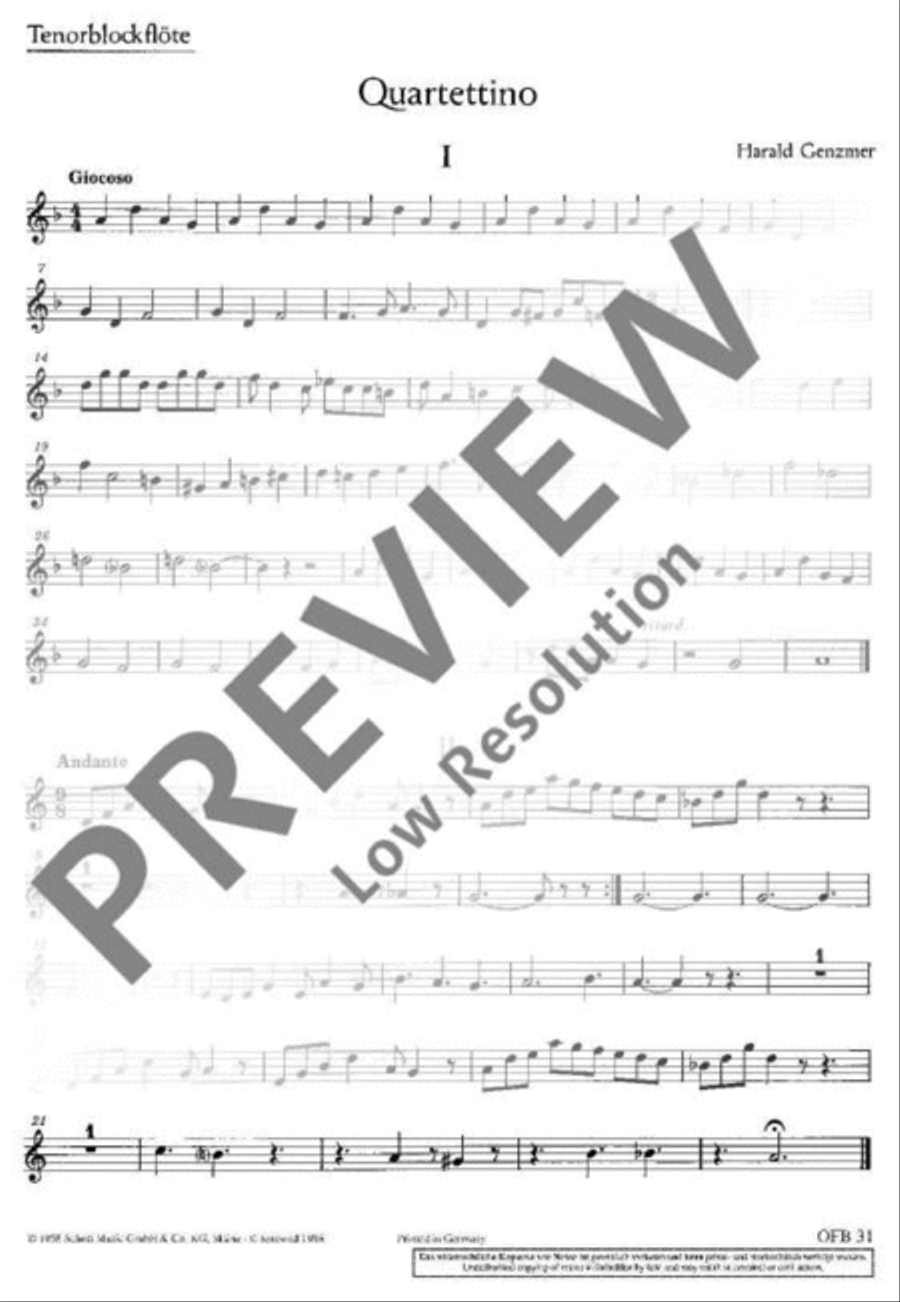 Quartettino Recorder scores gallery preview page 13