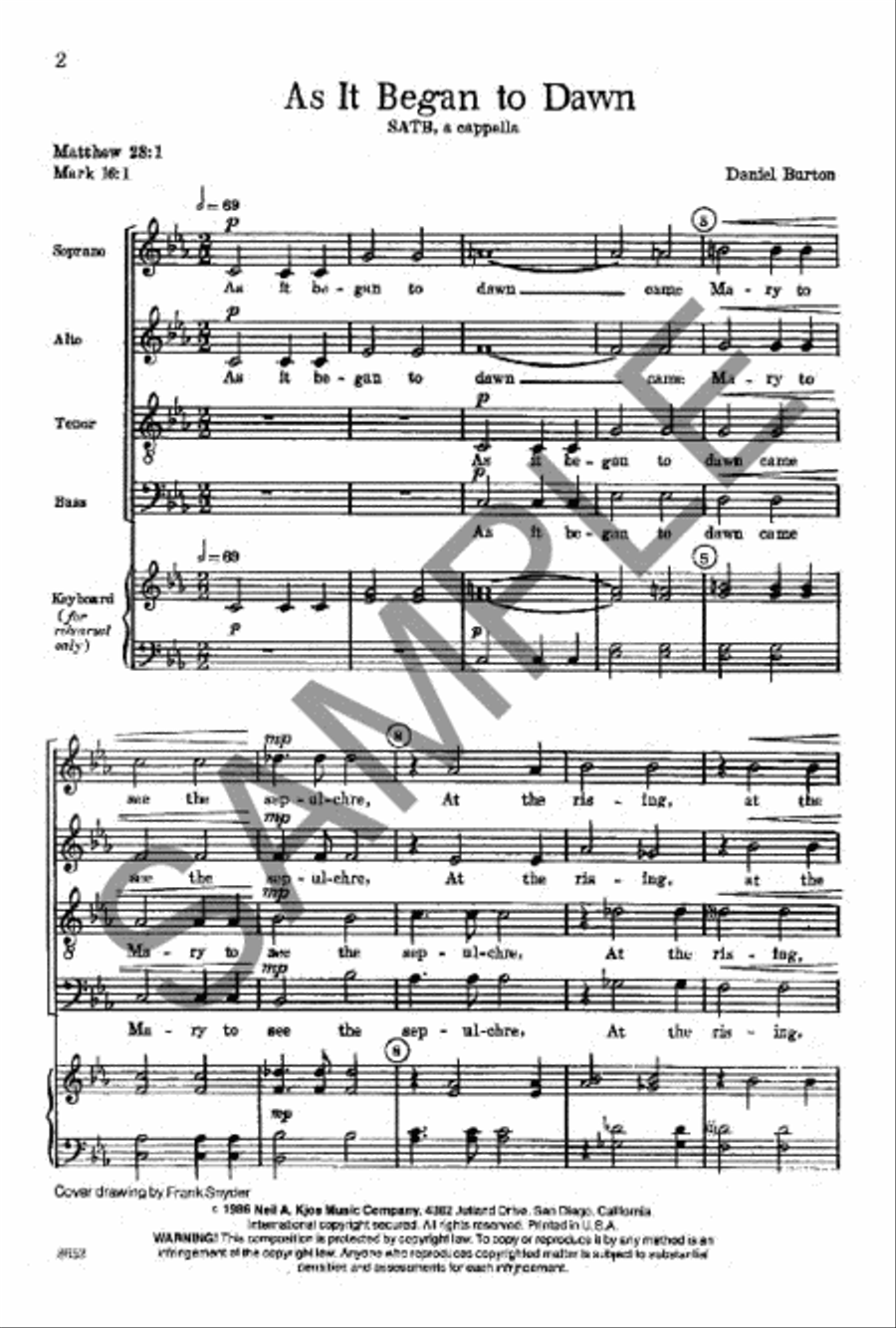 As it Began to Dawn 4-Part scores gallery preview page 2