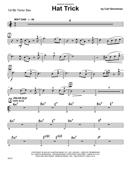 Hat Trick - 1st Tenor Saxophone