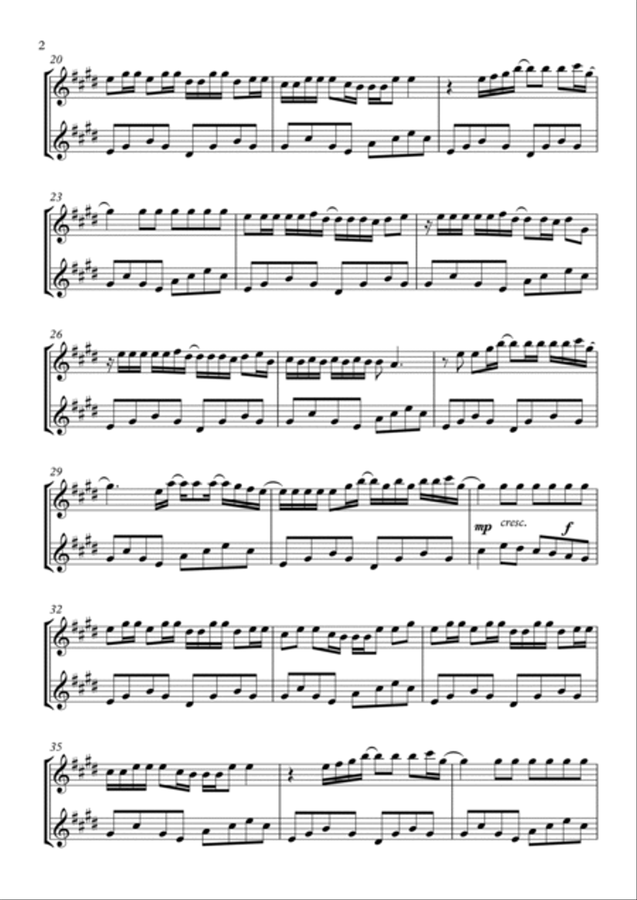 Abcdefu Woodwind Duet scores gallery preview page 2