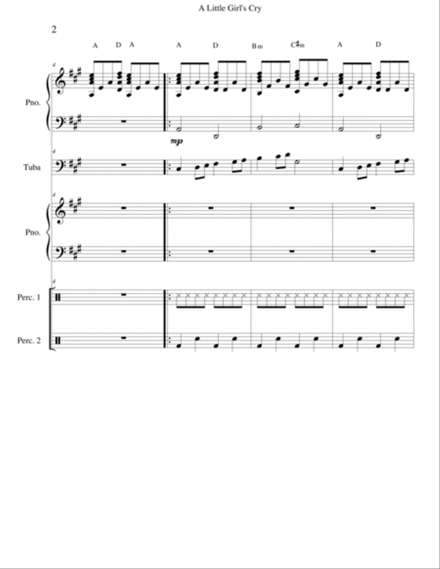 A Little Girls Cry Tuba scores gallery preview page 2