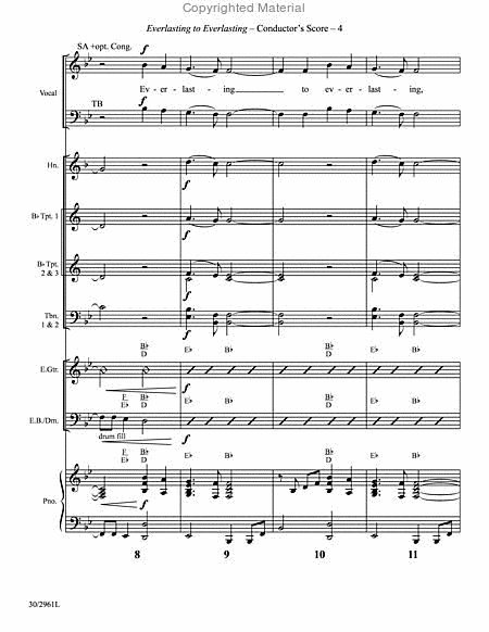 Everlasting to Everlasting - Brass and Rhythm Score and Parts