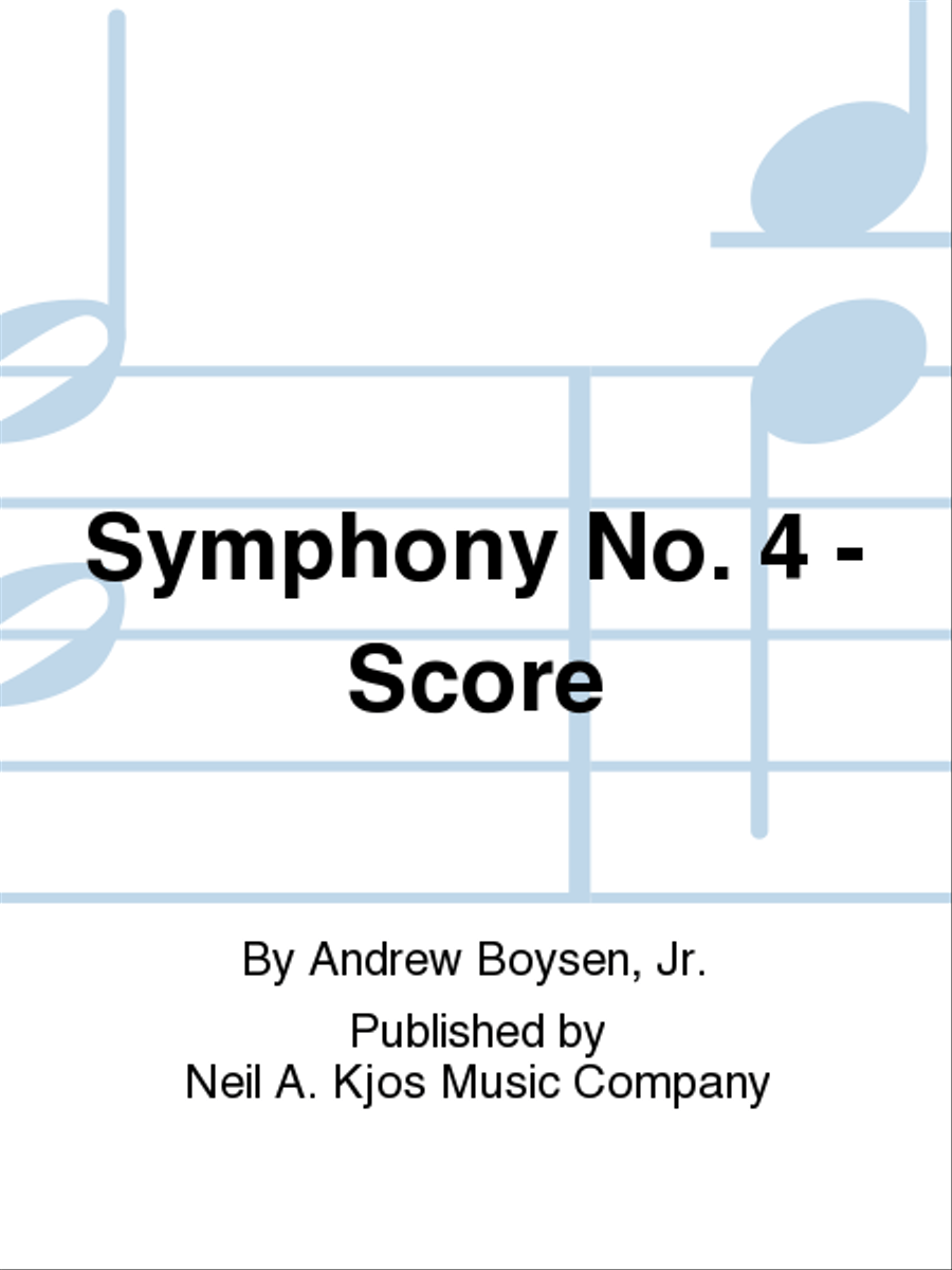Symphony No. 4 - Score Concert Band scores gallery preview page 1