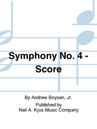 Book cover for Symphony No. 4 - Score