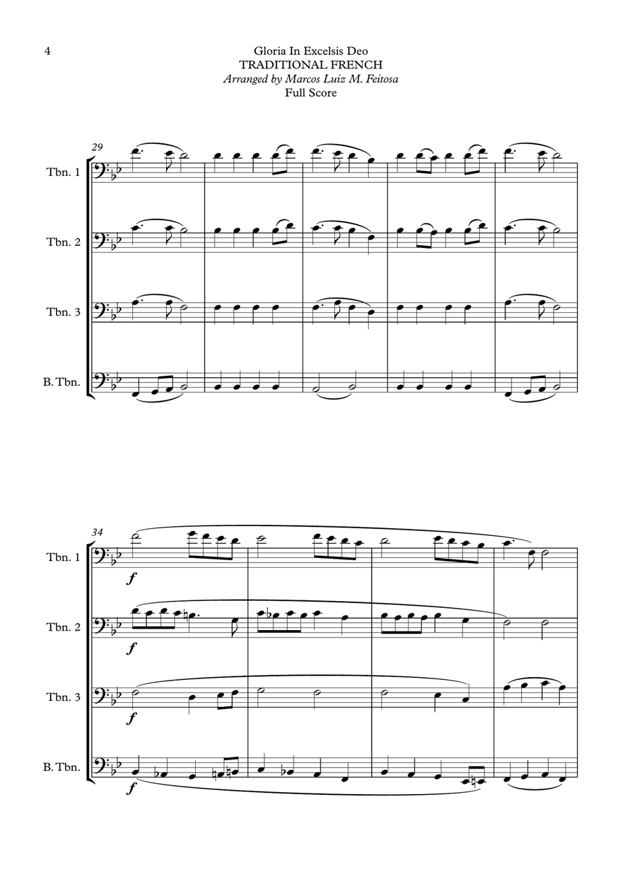 Christmas Song Collection (for Trombone Quartet) - BOOK TWO Brass Quartet scores gallery preview page 6