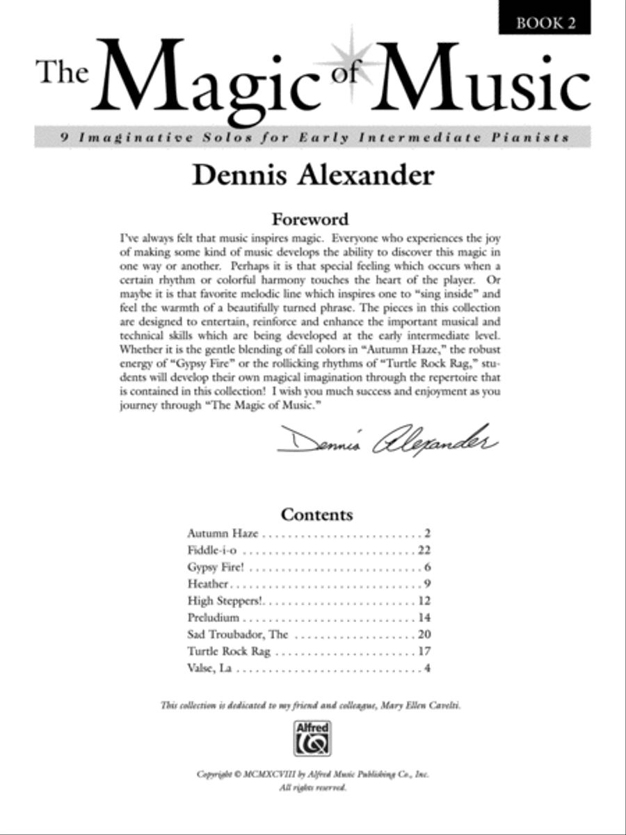 The Magic of Music, Book 2 Piano Solo scores gallery preview page 2
