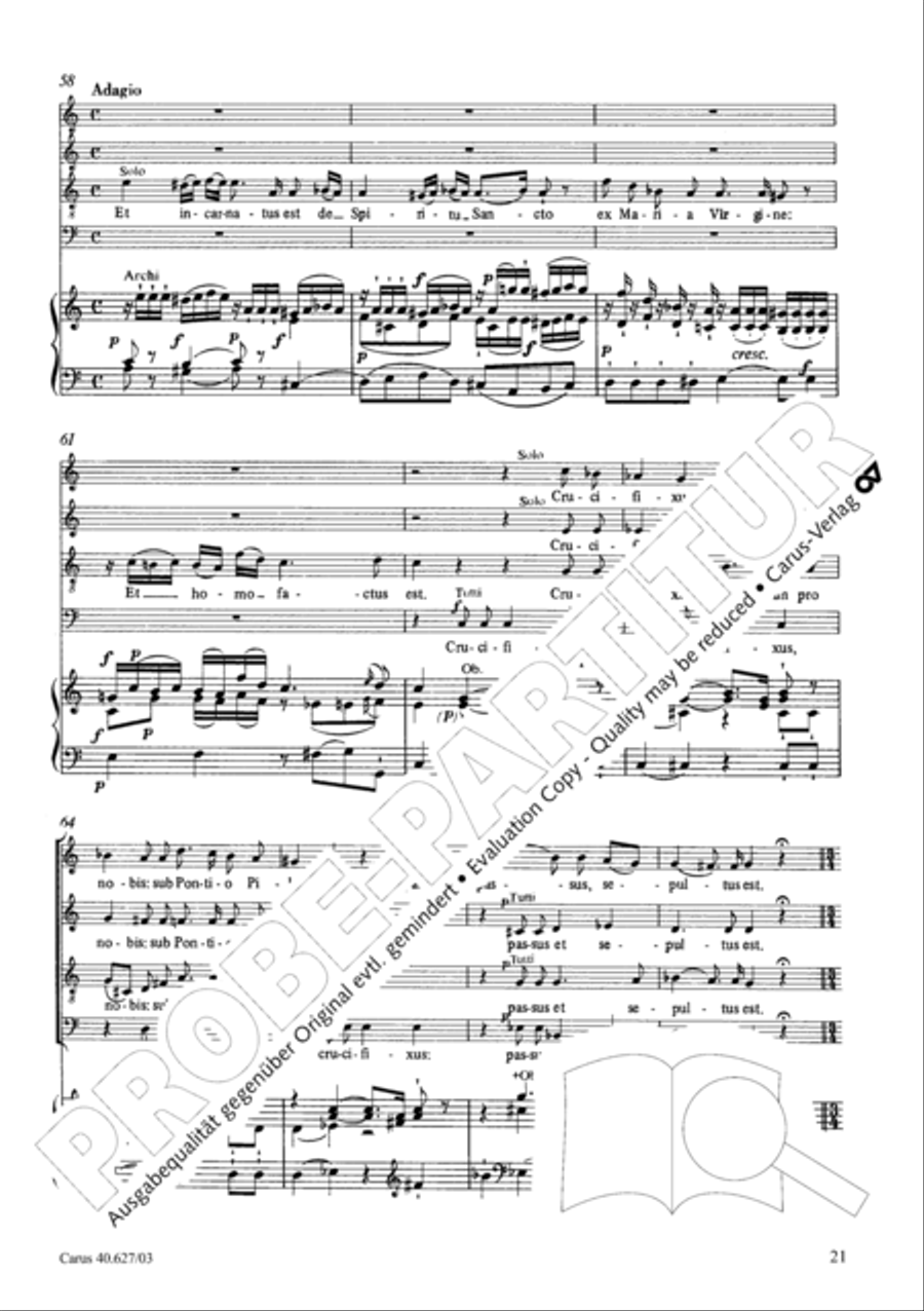 Mass in C Major 4-Part scores gallery preview page 22