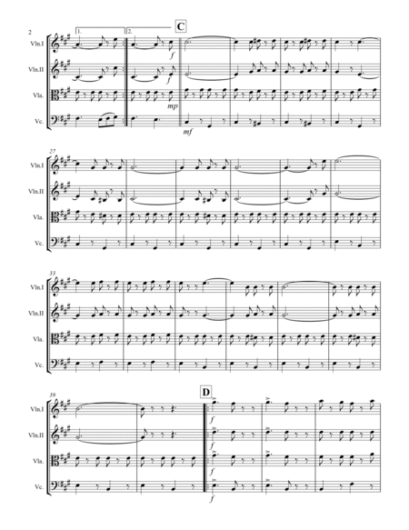 Italian Folksong Medley (for String Quartet) image number null