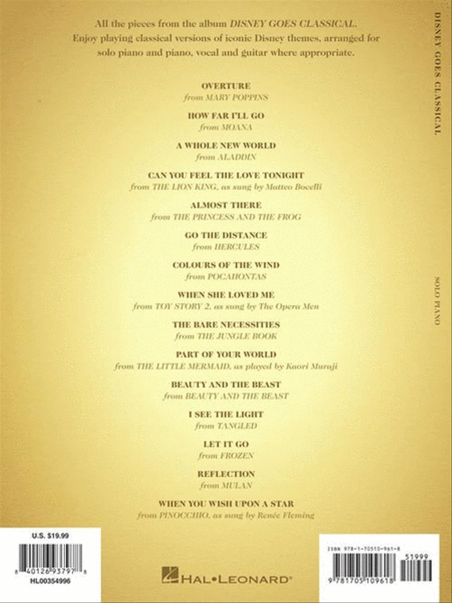 Disney Goes Classical Disney Goes Classical Piano, Vocal, Guitar scores gallery preview page 8