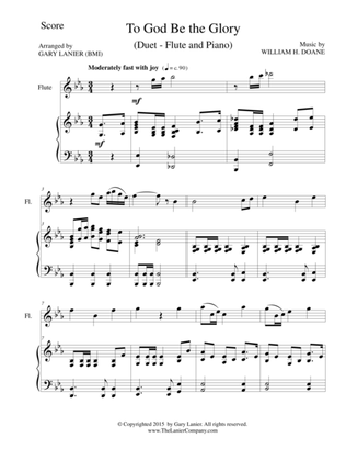 TO GOD BE THE GLORY (Duet – Flute and Piano/Score and Parts)