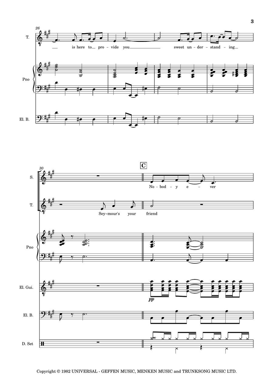 Suddenly Seymour Large Ensemble scores gallery preview page 4