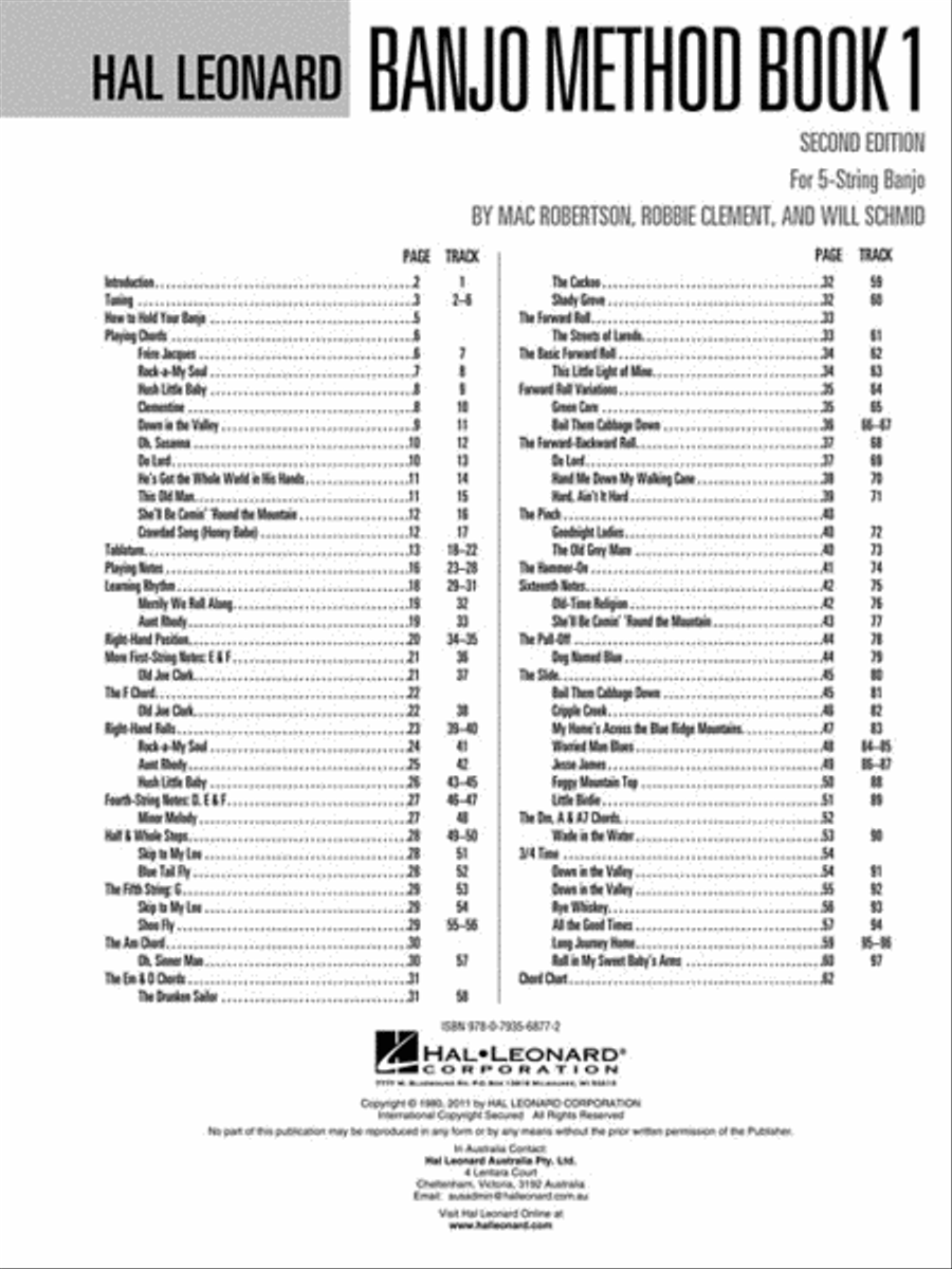 Hal Leonard Banjo Method – Book 1 – 2nd Edition image number null