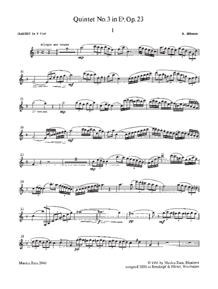 Quintet in Eb major Op. 23