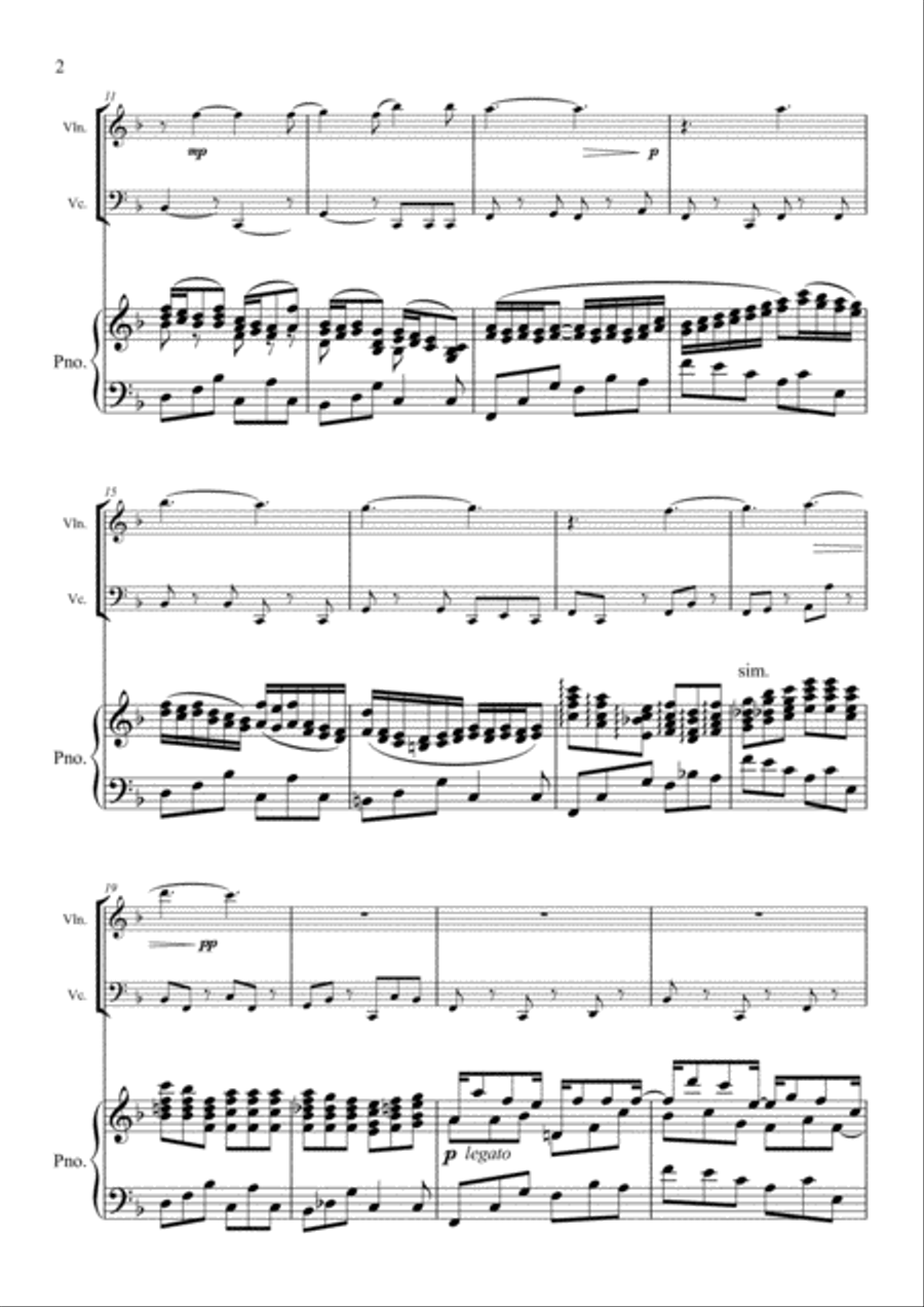 Berceuse Berceuse Piano Trio scores gallery preview page 2