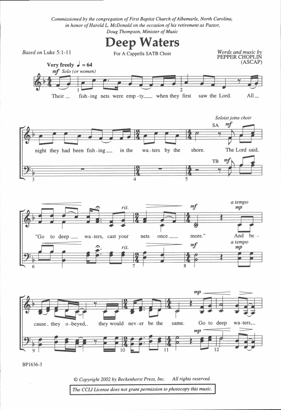 Deep Waters 4-Part scores gallery preview page 2
