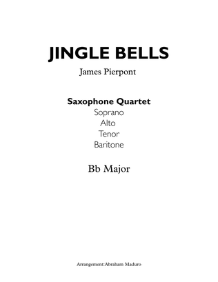 Book cover for Jingle Bells Saxophone Quartet