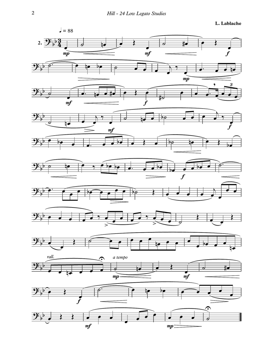 24 Low Legato Studies for Trombone with F Attachment Trombone Solo scores gallery preview page 6
