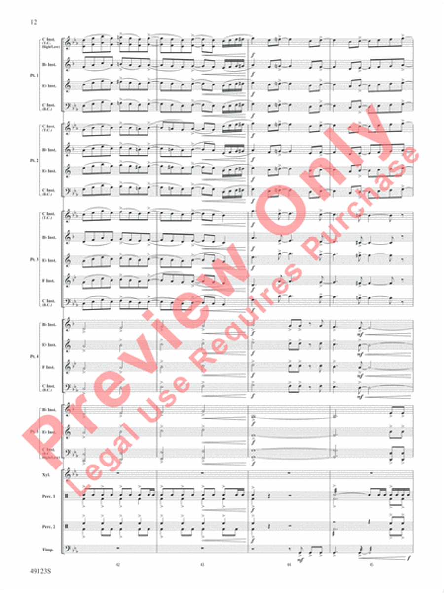 Flamingo Road Concert Band scores gallery preview page 13