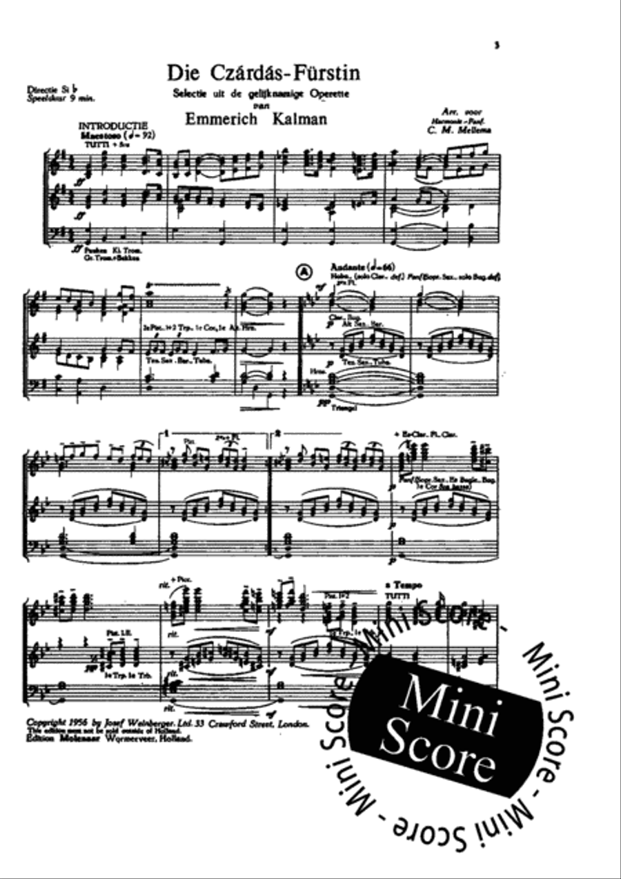 Die Czardas Furstin Die Czardas Furstin Concert Band scores gallery preview page 5