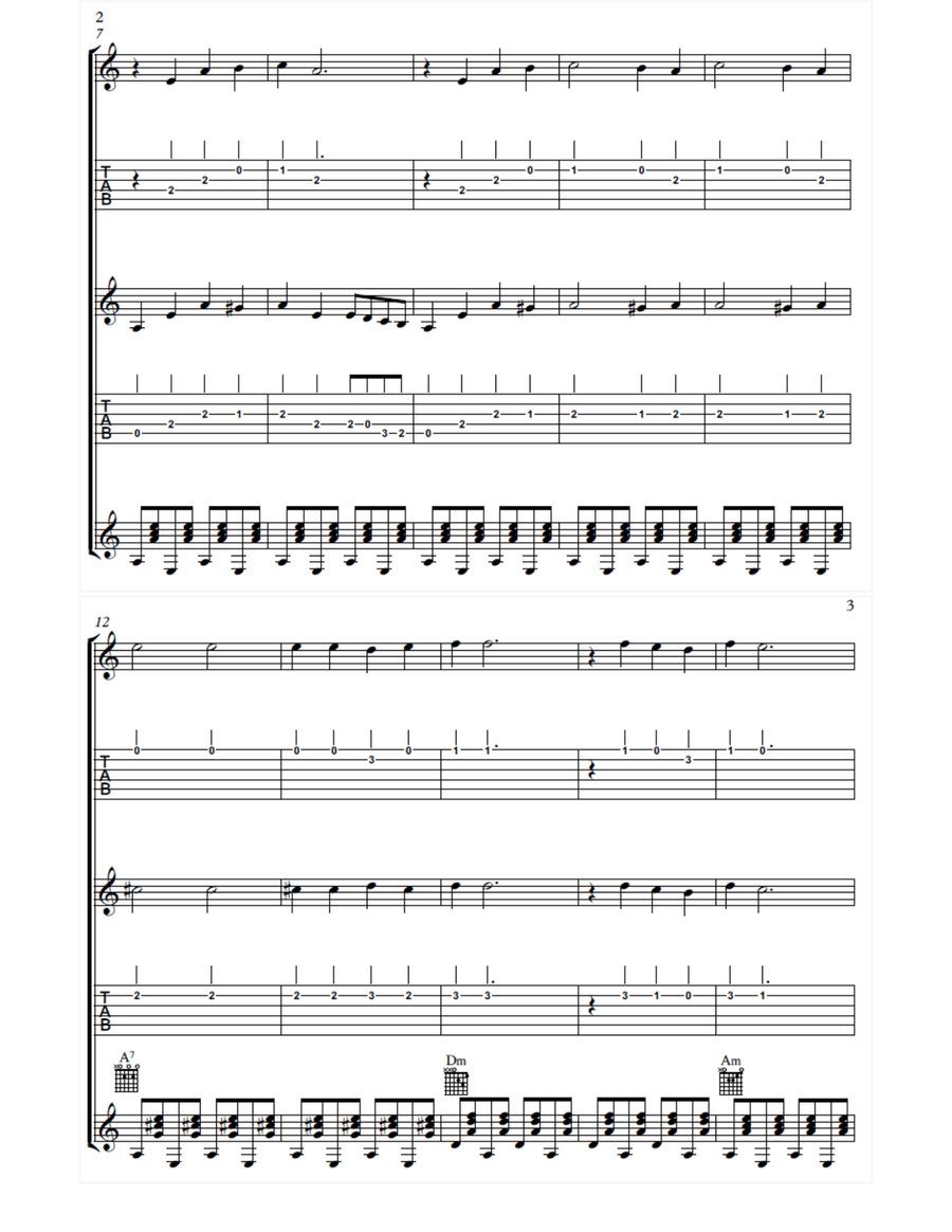 Bella Ciao Guitar Ensemble scores gallery preview page 2