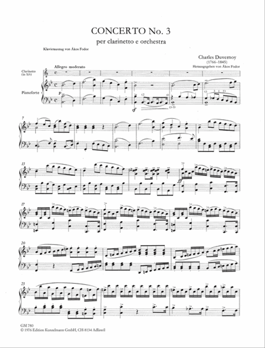 Concerto for clarinet no. 3 Clarinet Solo scores gallery preview page 2