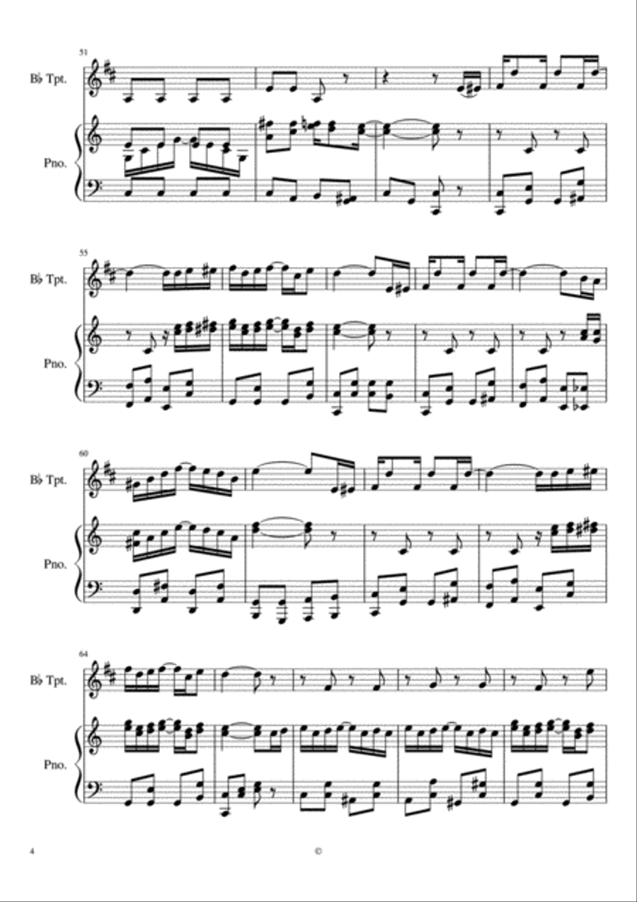 The entertainer Trumpet Solo scores gallery preview page 4