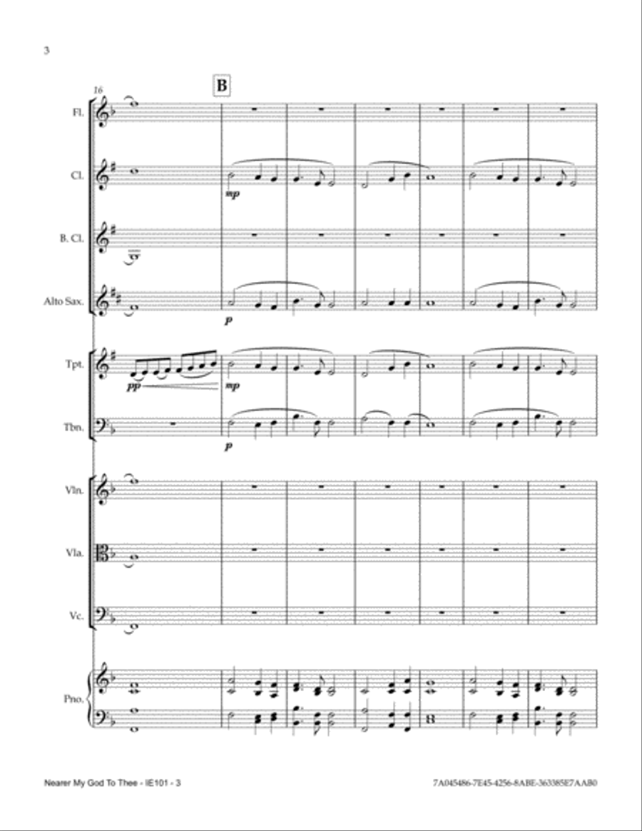 Nearer My God To Thee Full Orchestra scores gallery preview page 4