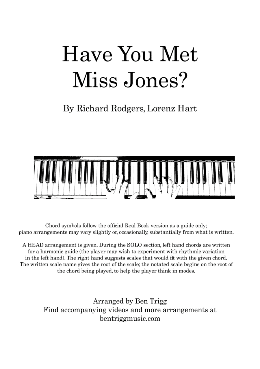 Have You Met Miss Jones? Piano Solo scores gallery preview page 1